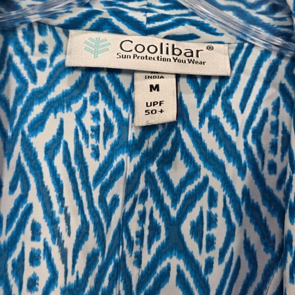 Coolibar Dress Womens Medium Blue Navia UPF 50+ Beach Pool Cover Up - Picture 3 of 10